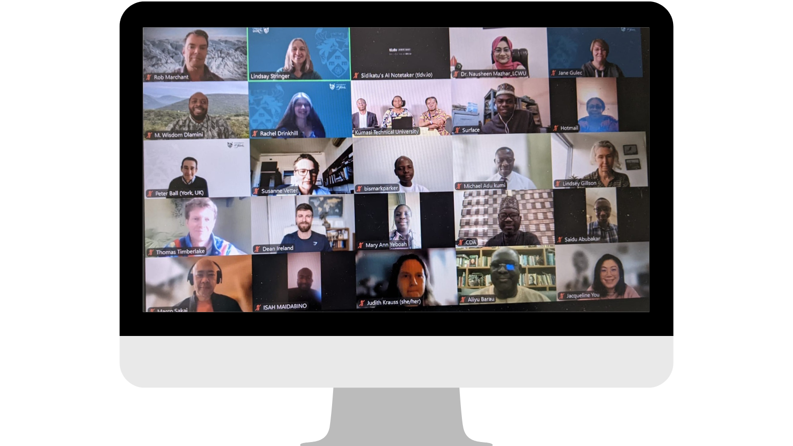 Screen shot Symposium Zoom attendees